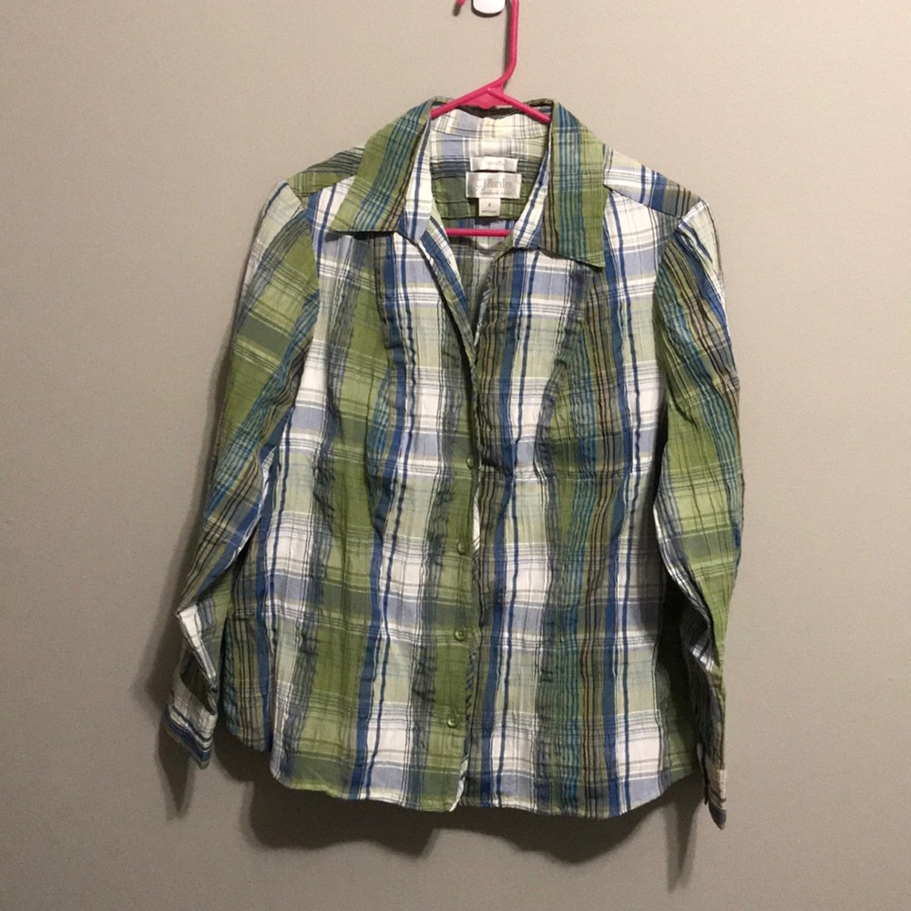 Christopher & Banks long sleeve textured blouse